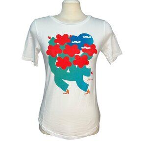 Universal Standard Curved Hem Crewneck Graphic Baby Tshirt Sz 4XS (XS)